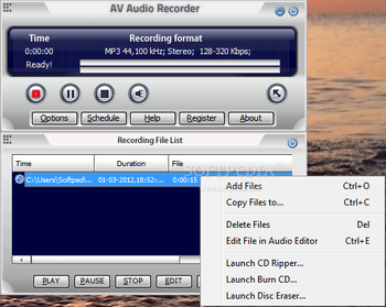 AV Audio Recorder screenshot 2