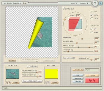 AV Bros. Page Curl for Windows screenshot