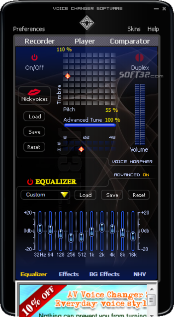 AV Voice Changer Software screenshot 6