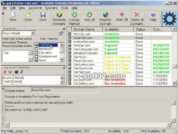 Available Domains Professional Edition screenshot 3