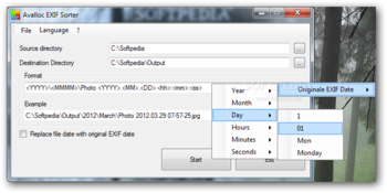 Avalloc EXIF Sorter screenshot 2