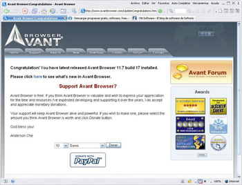 Avant Browser Lite screenshot