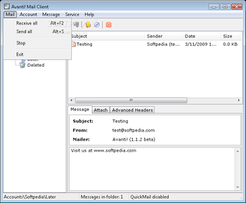 Avanti! Mail Client screenshot 10