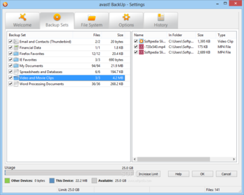 Avast BackUp screenshot 2
