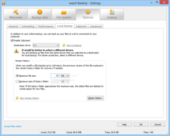 Avast BackUp screenshot 7