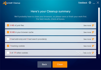 Avast! Cleanup screenshot 2