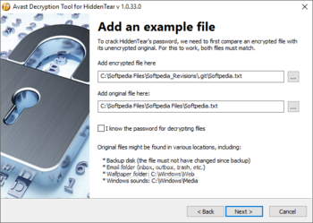 Avast Decryption Tool for HiddenTear Ransomware screenshot 2