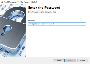 Avast Decryption Tool for Jigsaw screenshot 3