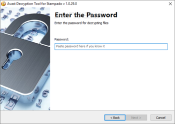 Avast Decryption Tool for Stampado screenshot 3