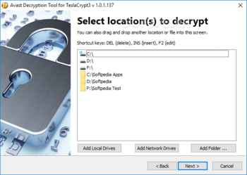 Avast Decryption Tool for TeslaCrypt Ransomware screenshot 2