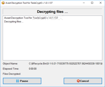 Avast Decryption Tool for TeslaCrypt Ransomware screenshot 4