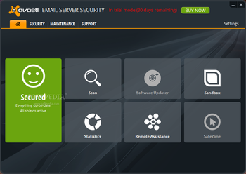 Avast Email Server Security screenshot