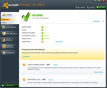 Avast! Internet Security screenshot