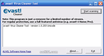 avast! Virus Cleaner screenshot