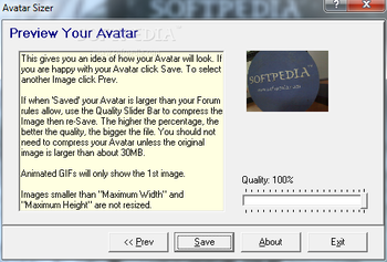 Avatar Sizer screenshot 2