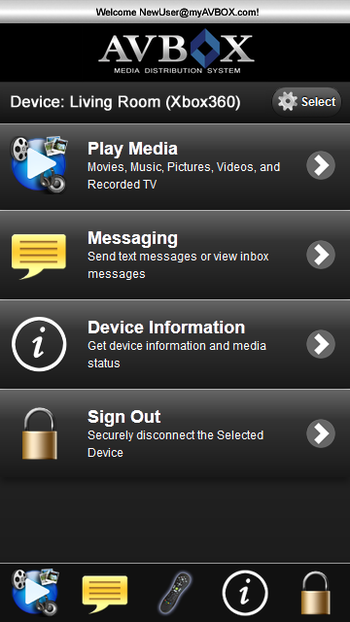 AVBOX Media Distribution System screenshot