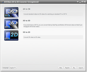AVCWare 2D to 3D Converter screenshot