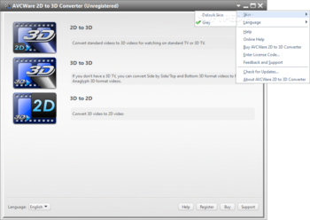 AVCWare 2D to 3D Converter screenshot 2