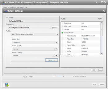 AVCWare 2D to 3D Converter screenshot 4