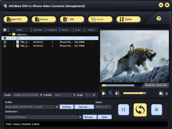 AVCWare DVD to iPhone Video Converter screenshot 2