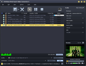 AVCWare iPod touch Video Converter screenshot 2