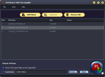 AVCWare SWF Decompiler screenshot 2