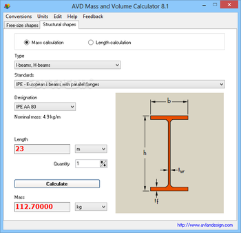 AVD Mass and Volume Calculator screenshot 4