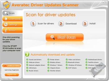 Averatec Driver Updates Scanner screenshot