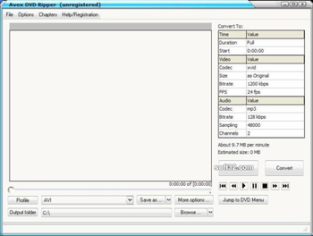 Avex DVD Ripper screenshot 2