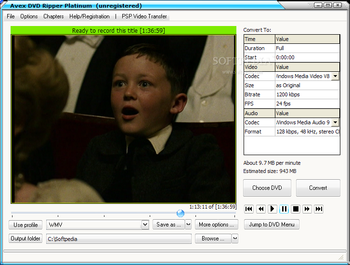 Avex DVD Ripper Platinum screenshot