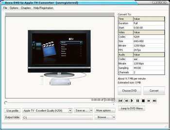 Avex-DVD to Apple TV Converter screenshot 2
