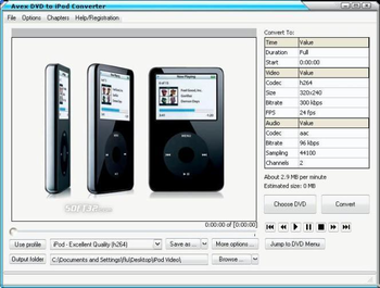 Avex-DVD to iPod Converter screenshot 2