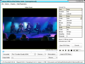 Avex DVD to iPod Video Suite screenshot 2