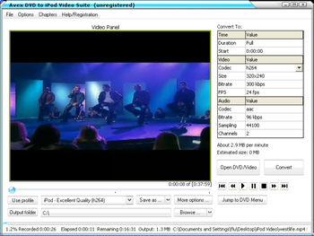 Avex DVD to iPod Video Suite screenshot 3