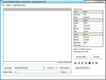 Avex-Mobile Video Converter screenshot