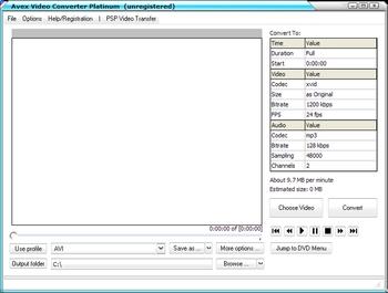 Avex-Video Converter Platinum screenshot