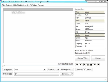 Avex-Video Converter Platinum screenshot 2