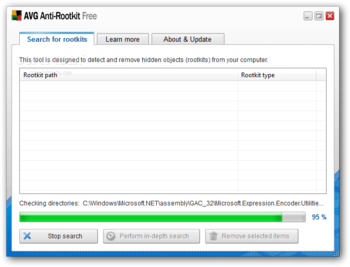 AVG Anti-Rootkit screenshot