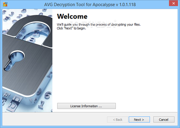 AVG Decryption Tool For Apocalypse screenshot