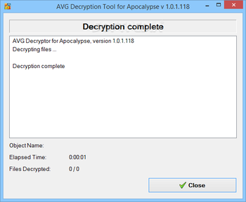 AVG Decryption Tool For Apocalypse screenshot 4