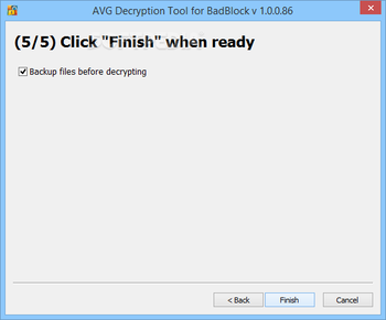 AVG Decryption Tool For BadBlock screenshot 5