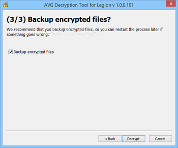 AVG Decryption Tool For Legion screenshot 3
