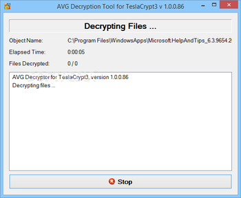 AVG Decryption Tool for TeslaCrypt screenshot 4