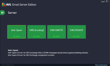 AVG Email Server Edition screenshot