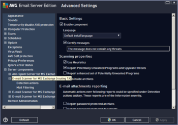AVG Email Server Edition screenshot 3