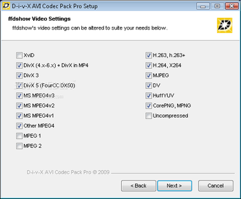 AVI Codec Pack Pro screenshot 2