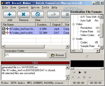 AVI Direct Maker screenshot 3