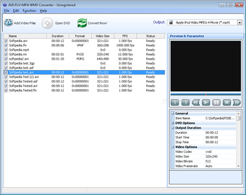 AVI-FLV-MP4-WMV Converter screenshot