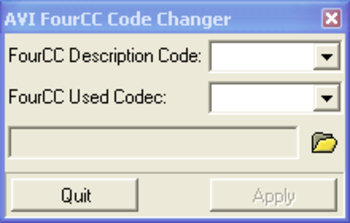 AVI FourCC Changer screenshot