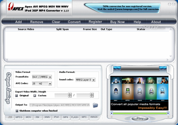 AVI MPEG MOV RM WMV iPod Video Converter screenshot 3